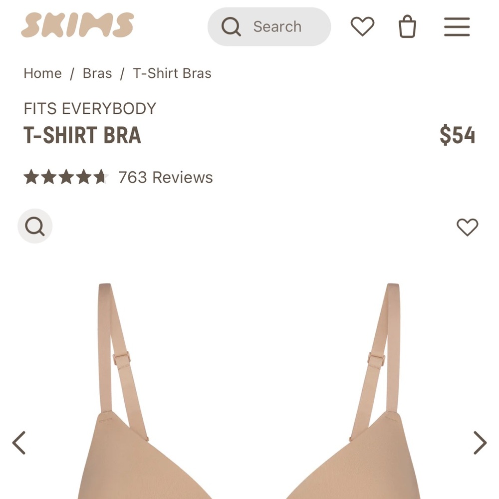 Skims fits everybody t shirt bra